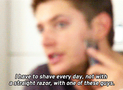 randomobsession:  impalassbutt:  not even the razor is straight  not even the razor is straight 