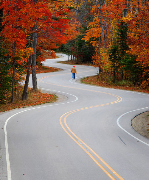 Walking a crooked mile, Door County, Wisconsin, USA (by James Jordan).