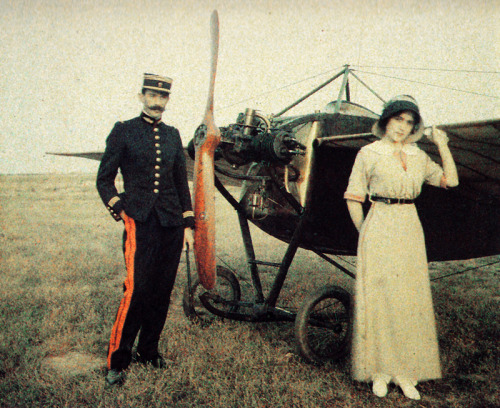 Early Color Photography:  Palavas Aerodrome, Palavas, France, 1912 Photo by Camille Duprat