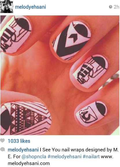 Dope nails of the day ;) Melody Ehsani nail wraps!