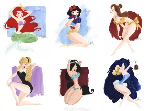 Disney princess hipsters