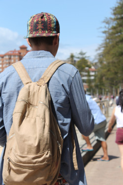 Took a photo of some random dude at Manly beach. 