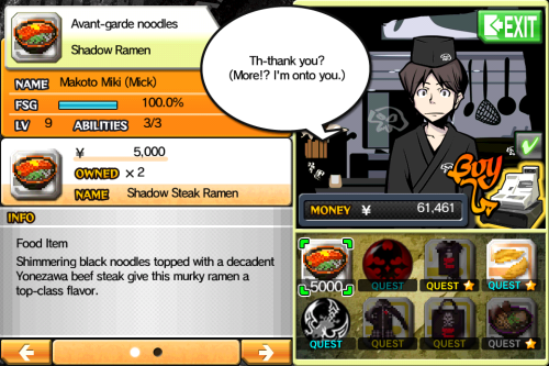 lightningrook:  i want shop owners to like me in twewy because you know, it benefits you but this is not what i wanted