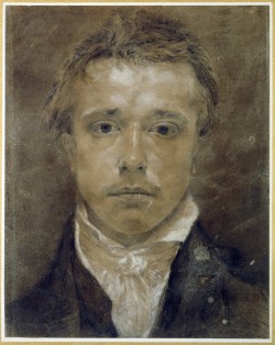 blastedheath:  erretratu Samuel Palmer (English, 1805-1881), Self-portrait, 1826. Black chalk, heightened with white, on buff paper. Ashmolean Museum of Art and Archaeology, Oxford. 