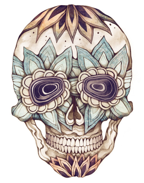 devidsketchbook: CALAVERA Day of the Dead Skulls, personal work to welcome the fated year of 2012. A