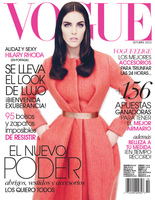 Vogue Mexico October 2012 Hilary Rhoda by Nagi Sakai