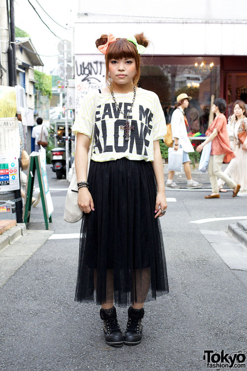 &ldquo;LEAVE ME ALONE&rdquo; on the street in Harajuku. :-)