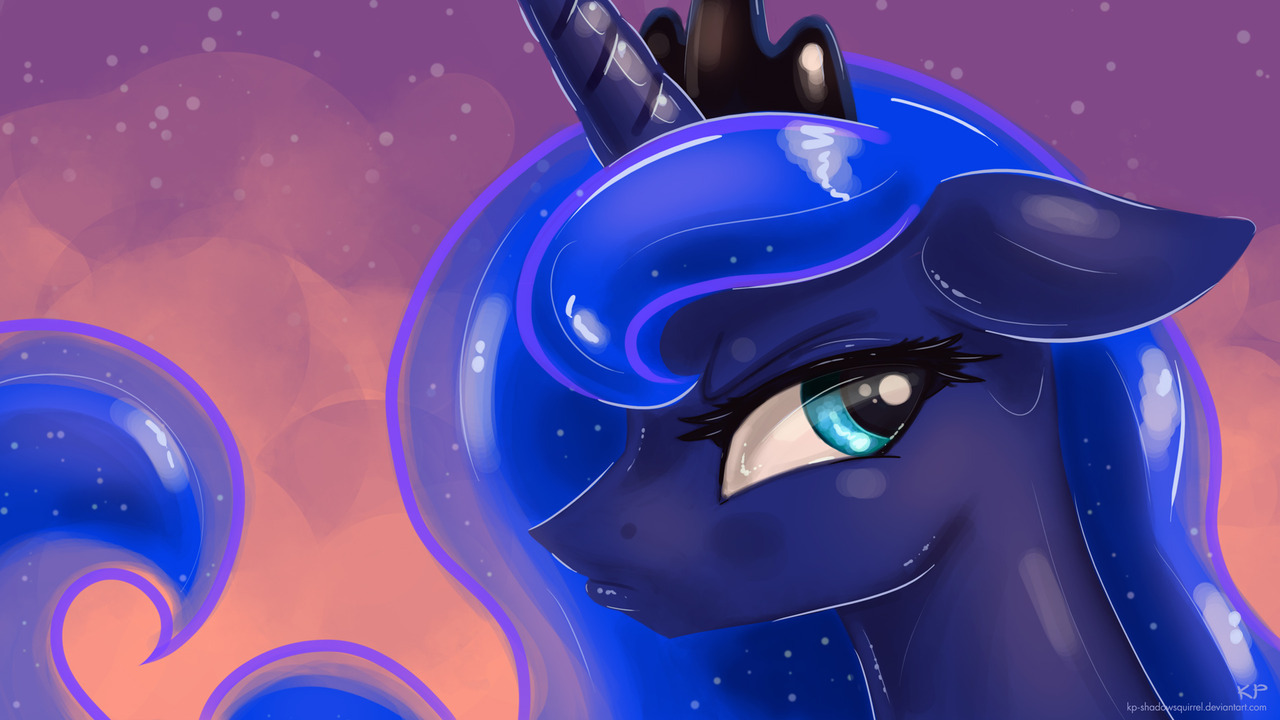 twilightsparklesharem:  timeisoatmeal:  A portrait of Luna  A portrait of perfection,