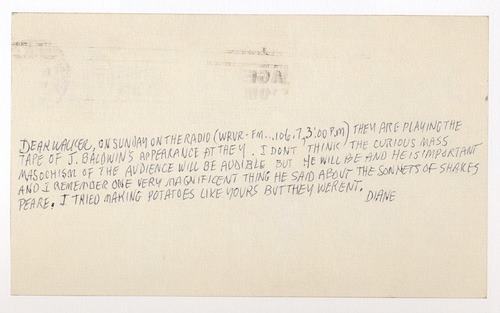 theparisreview: A letter from Diane Arbus to Walker Evans: