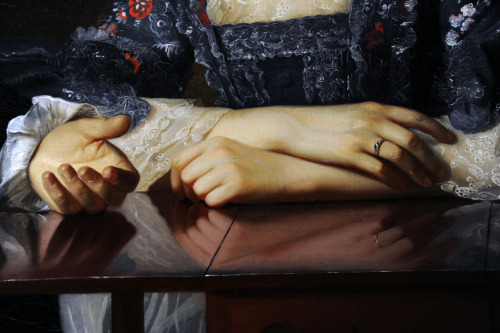 dreamof-horses:John Singleton Copley, detail of Mr. and Mrs. Isaac Winslow, 1773