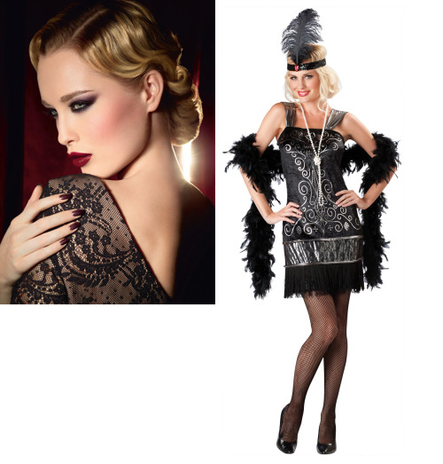 What do you get when you pair perfectly done pin curls and flawless makeup with our Flirty Flapper costume? The most fabulous party outfit this side of the 20s!