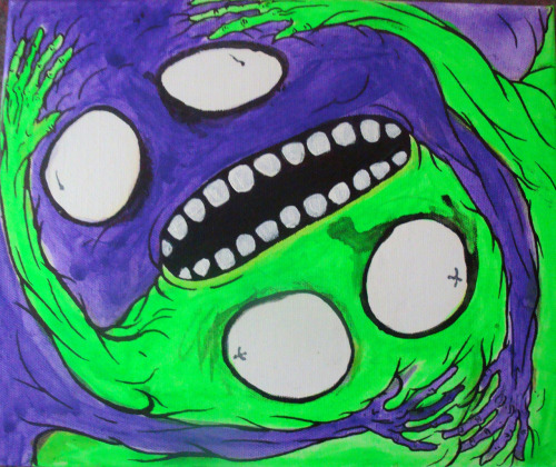 "purple Green Hug"