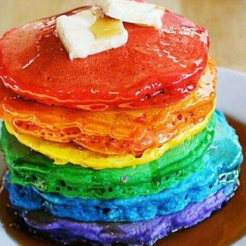 Porn photo bluevelvet11:  #Rainbow #pancakes  (Taken