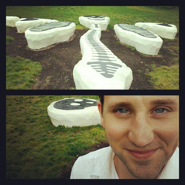 Guys! I found the “Funky Bones” park where Gus and Hazel have a picnic in THE FAULT IN OUR STARS!! (Taken with Instagram at Indianapolis Museum Of Art (IMA))