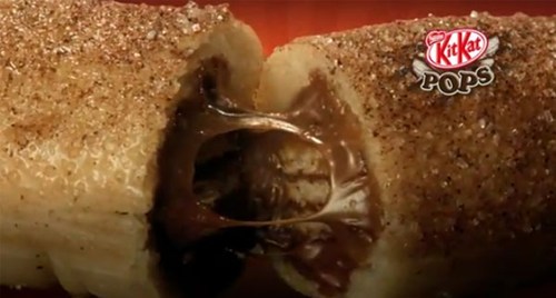 thedailywhat:  Ingenious Use of Kit Kats of the Day: Kit Kats wrapped in sweet pizza dough? Ugh — why do all the truly legit Pizza Hut offerings only exist in the Middle East? [foodbeast]