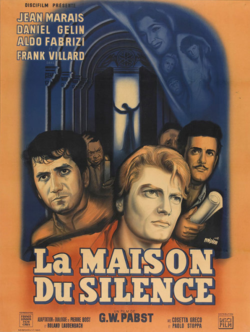 French grande poster for VOICE OF SILENCE (G.W. Pabst, Italy/France, 1953) Artist: René Péron (1904-