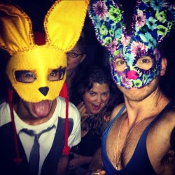 At Florence &amp; the Machine with @boywithtail @geneovy &amp; @cristy91486 #alexanderguerra #rabbit #rabbits #bunny #bunnies #besties #mask #florenceandthemachine  (Taken with Instagram at Monster Jam Bank Atlantic Center)