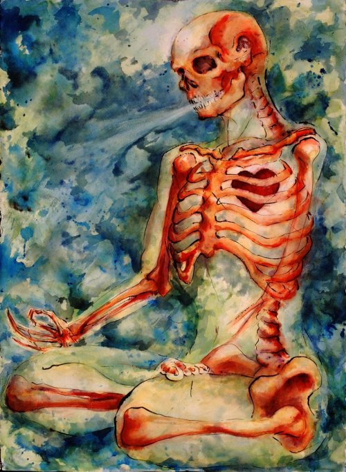 2headedsnake: Zen Skeleton by Jacqueline L