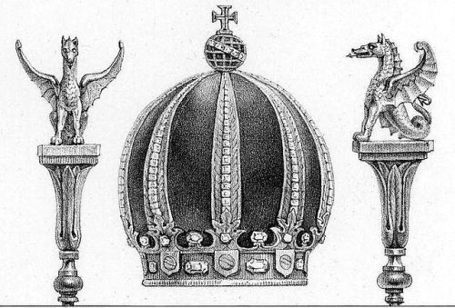 savage-america:Imperial Scepter and Crown of the Empire of Brazil. Used by Emperor Dom Pedro I 