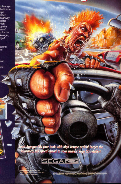 Road Avenger aka Road Blaster (Wolf Team - Sega CD)
port of the 1985 Data East laser disc game
griphus:
“ I want to imagine that he was tuning up the engine with that wrench and just snapped.
”