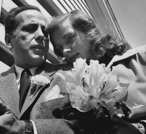 Humphrey Bogart and Lauren Bacall, 1945Newlywed actors Humphrey Bogart and Lauren Bacall attending t