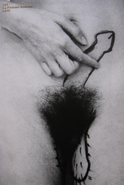 phallusandart:Annete Messager, La Femme Homme (1975)