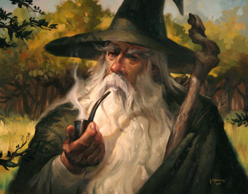 nasnia:Amazing fan art of Gandalf.Artist: LucasGraciano