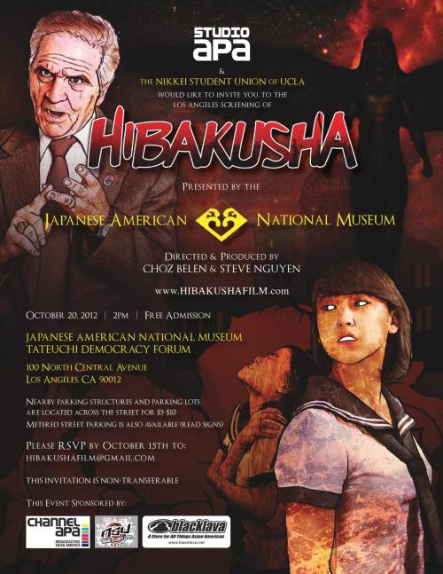 hibakushafilm:We would love it if you joined us! Go to http://www.facebook.com/events/17539248926292