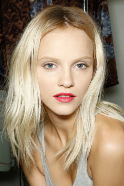 catwalkqueens:  Ginta Lapina backstage at