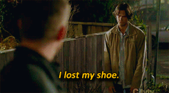 ohmylaniaison:  #i will never ever get over sam’s face in this scene as long as i live #or the way he says ‘i lost my shoe.’ 