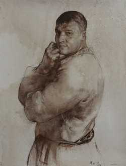 isobearotso3:  Portrait of V. Garikov 35”x29.5”,