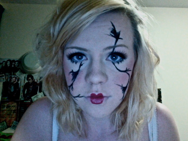 My ‘broken doll’ halloween makeup - makeupftw