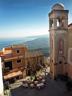  | ♕ | Bella Sicilia - Taormina View From Castelmola By © Redcipolla | Via Ysvoice