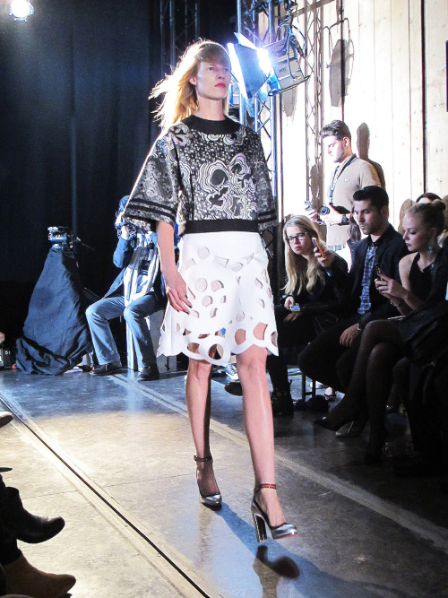 Monochrome prints on sheer shift dresses, appliqué detailing and the circle where all se