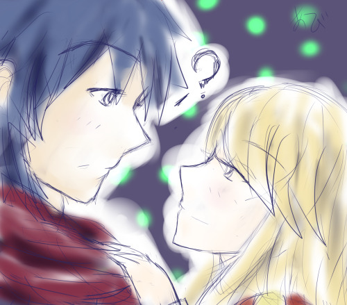 einspruchbaby:  Because Eremes always covered his face with his scarf and Margaretha wanted to see (loljk that’s my fault because i don’t wanna draw his faissss) I AM DONE OK. I SWEAR DJFLDSFJ  NO MOAR MOAR MOAR I NEEDZ MOAR OF DIS CUTENESS QQ