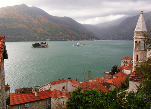 The Bay of Kotor seen from Perast in south-western Montenegro (by David&amp;Bonnie).