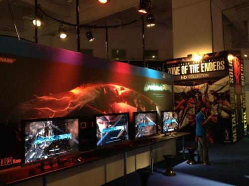 konami:Konami booth with METAL GEAR RISING and Zone of the Enders booth at 2012 Eurogamer Expo 