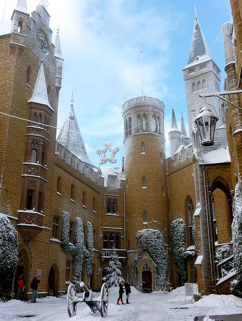 bluepueblo:  Snow Frosting, Burg-Hohenzollern Castle, Germany photo via allthings