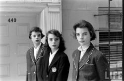 Teenage schoolgirls photographed by Nina Leen, 1956