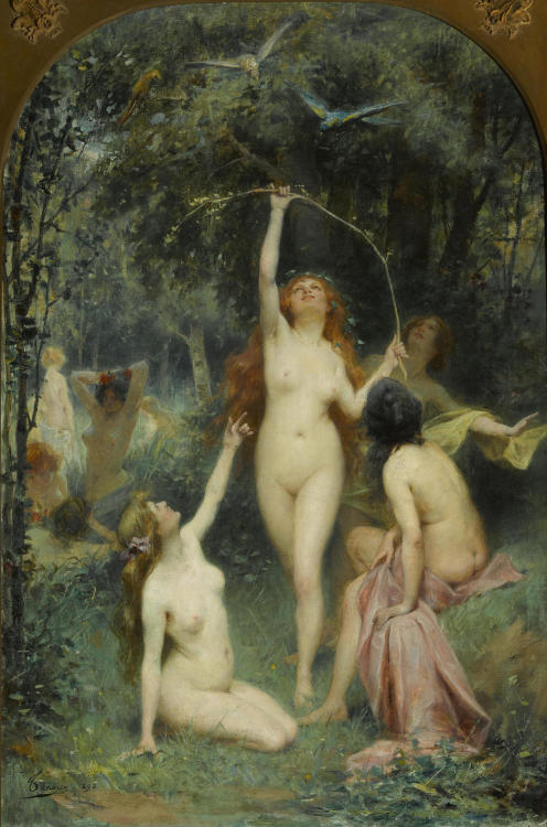 monsieurleprince:Henri Adrien Tanoux (1865 - 1923) - Nymphs in a forest, 1898 