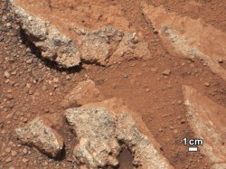 breakingnews:  Mars rover Curiosity finds signs of ancient stream Scientists say NASA’s Curiosity rover has found signs that a stream once flowed across the surface near the site where it landed on Mars. Read more from NBC News.Photo: In this image