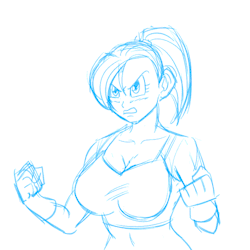 A quick animation of Bra from Dragon Ball