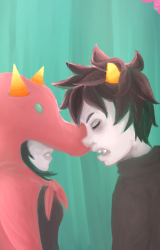 lumanous:  soranoo:  Karezi Photoset - Dragon Cape Terezi/Update Art Karkat: YOU’RE ACTUALLY JUST PREVENTING PEOPLE FROM SEEING SOMEONE WHO’S ALREADY BEAUTIFUL. Karkat: I JUST WANT YOU TO BE HAPPY IS ALL. ♋/♥/♎/♋/♥/♎/♋/♥/♎  ahh my