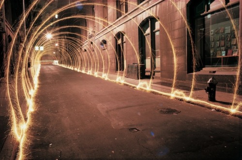 photojojo:  You’re probably looking at these photos and wondering how much time and expensive equipment it took to pull them off, but think again.  Eric Staller created these incredible light drawings back in the 1970’s with a 35mm film camera, 4th