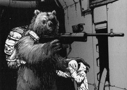 gamerspirit:A bear with a sniper rifle because why notSmokey, fed up with his forest fire prevention