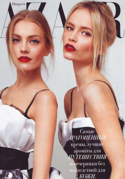 The-Waifs:  Natasha Poly &Amp;Amp; Anna Jagodzinska On The Cover Of Harper’s Bazaar