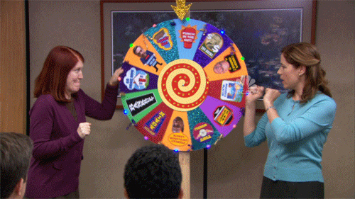 The Office • The tiny wheel actually does have chores. It's so...