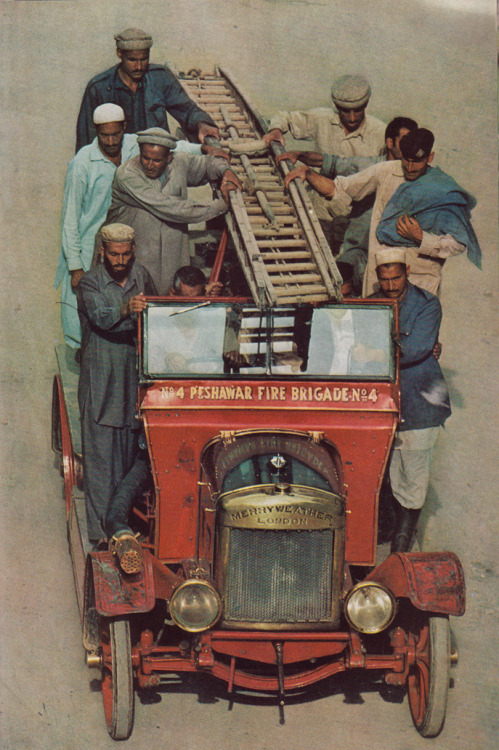 kicker-of-elves:Peshawar Fire Brigade National Geographic January 1977   J.Bruce Baumann