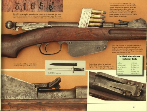 georgy-konstantinovich-zhukov:Straight pull M1886 Mannlicher Rifle, via Bolt Action Rifles of the Wo