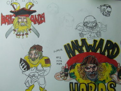 Some Sketches Of A Few Made Up Football Teams For Some Comics I May Make. Hayward